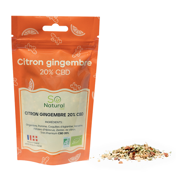 TISANE CITRON GINGEMBRE BIO 20% CBD PREMIUM
